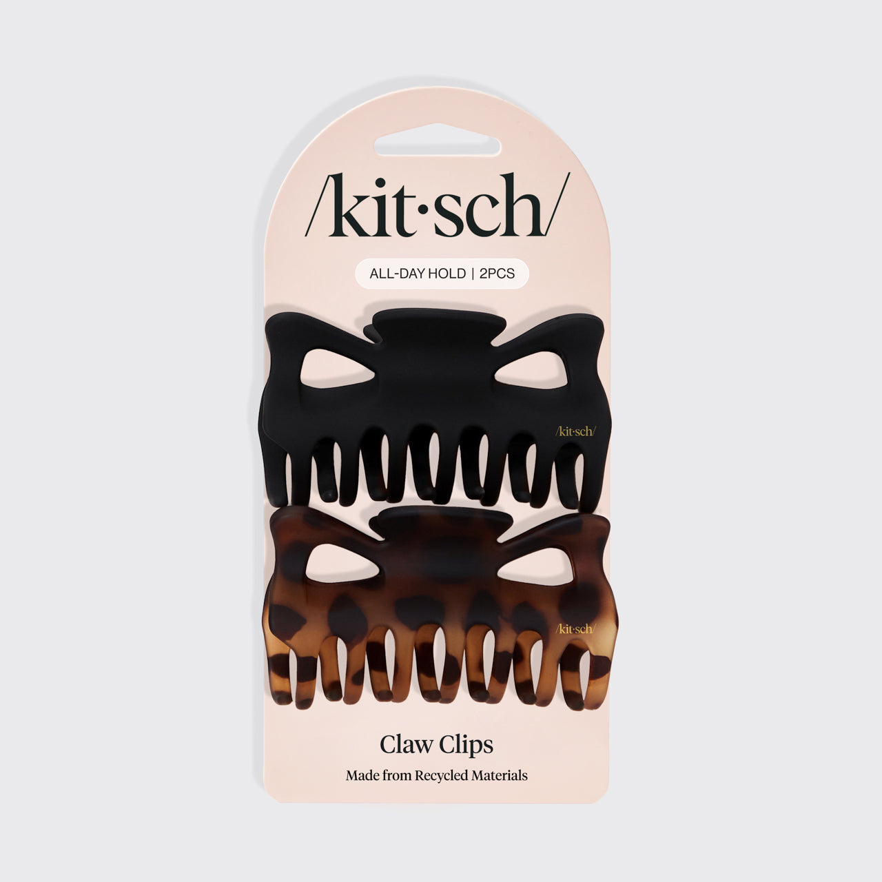 Black &amp; Tort Claw Clips 2pc Set - Large