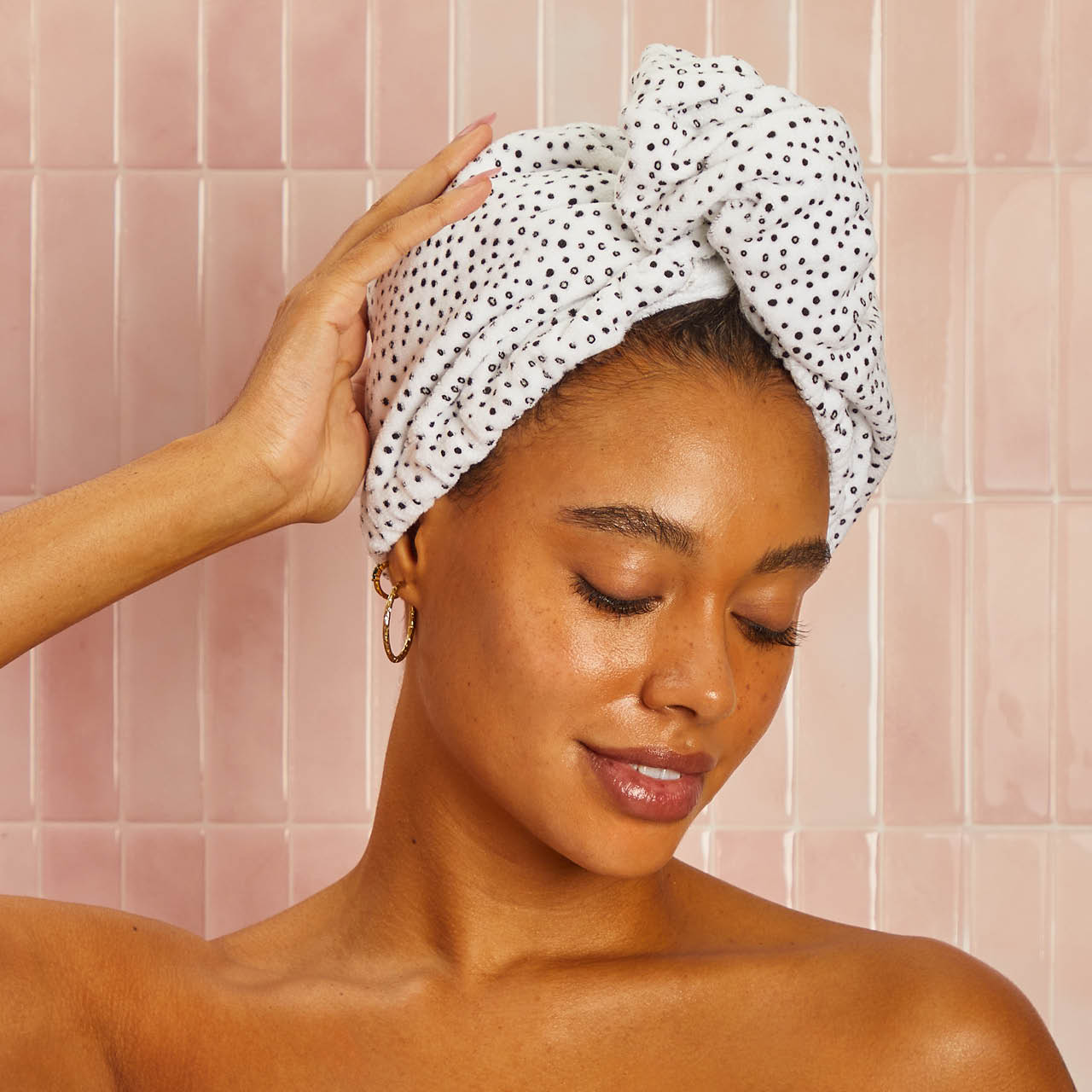 Microfiber Hair Towel - Micro Dot