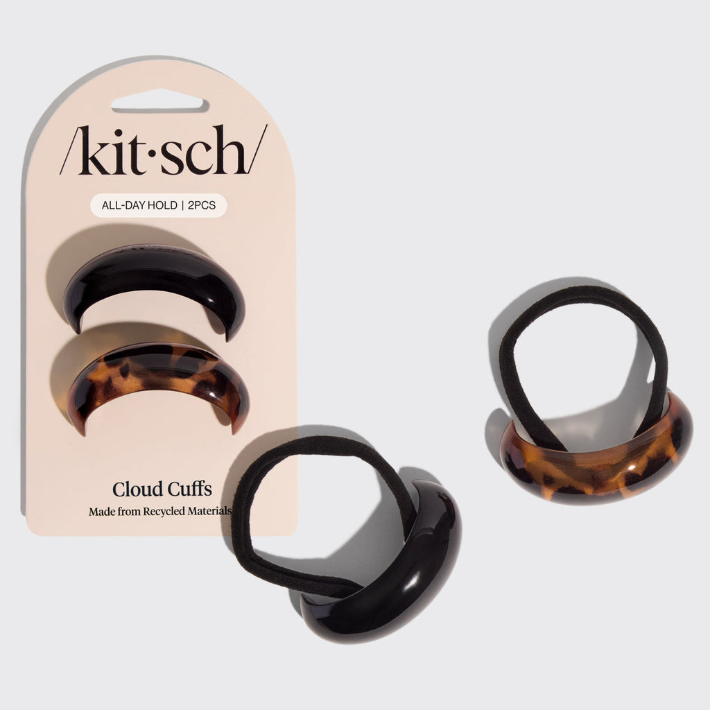 Black &amp; Tort Cloud Cuffs - Medium