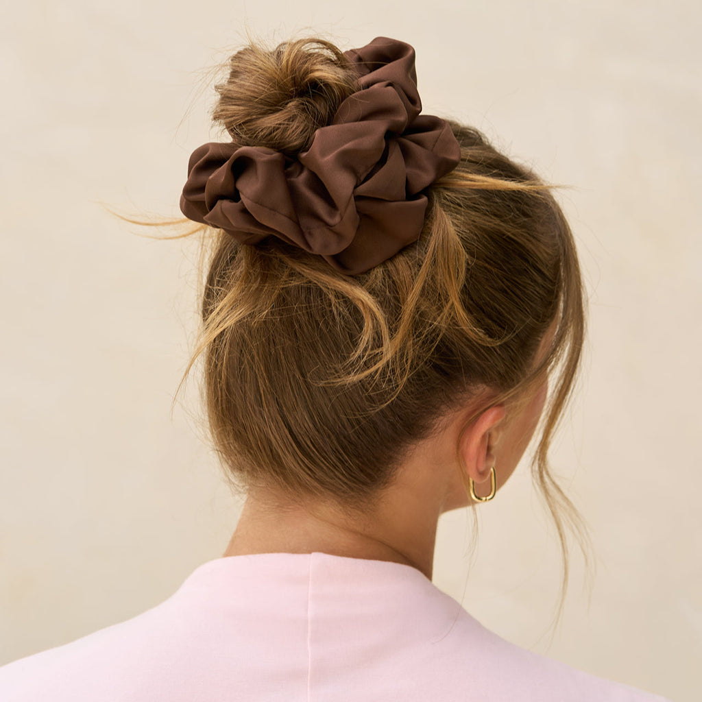 Black &amp; Chocolate Oversized Scrunchies