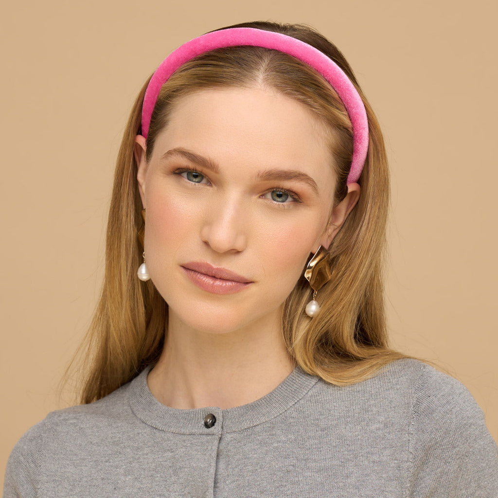 Red Pink &amp; Green Velvet Headbands