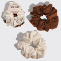 Cream &amp; Camel Oversized Scrunchies