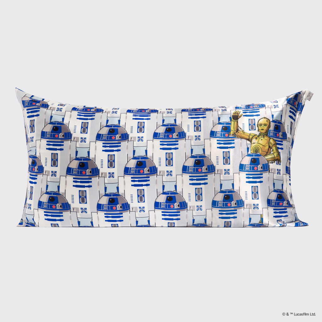 Star Wars™ &amp; Kitsch Satin Pillowcase in R2-D2 &amp; C-3PO 2 Pack - King