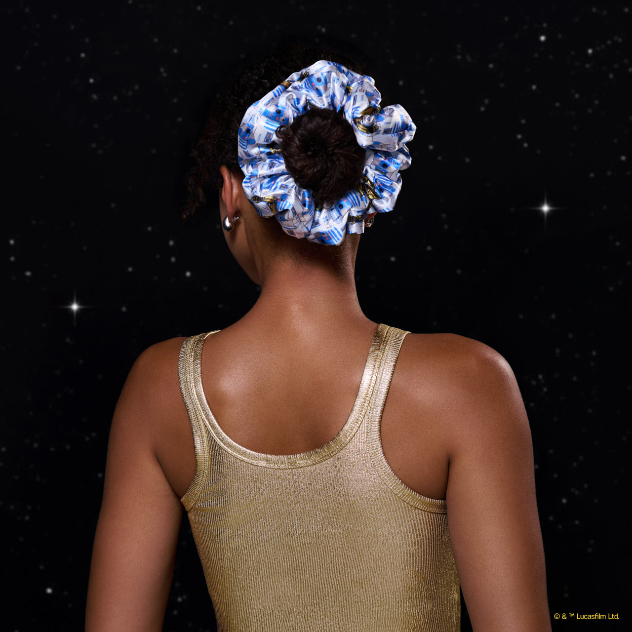 Star Wars™ &amp; Kitsch Pillow Scrunchies® in Satin - R2-D2 &amp; Stormtroopers