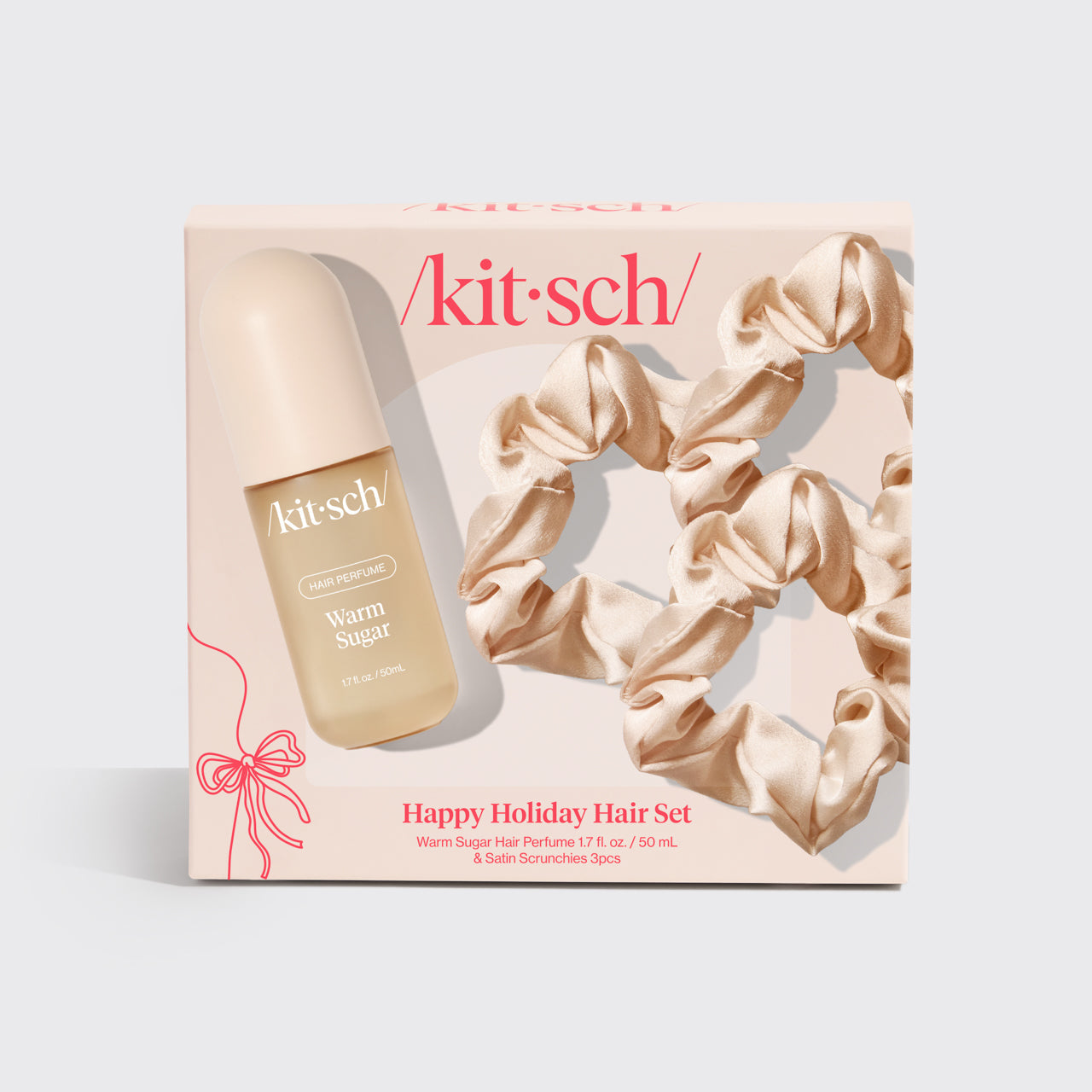 Happy Holiday Hair Set : Warm Sugar Hair Perfume &amp; 3pc Satin Scrunchies