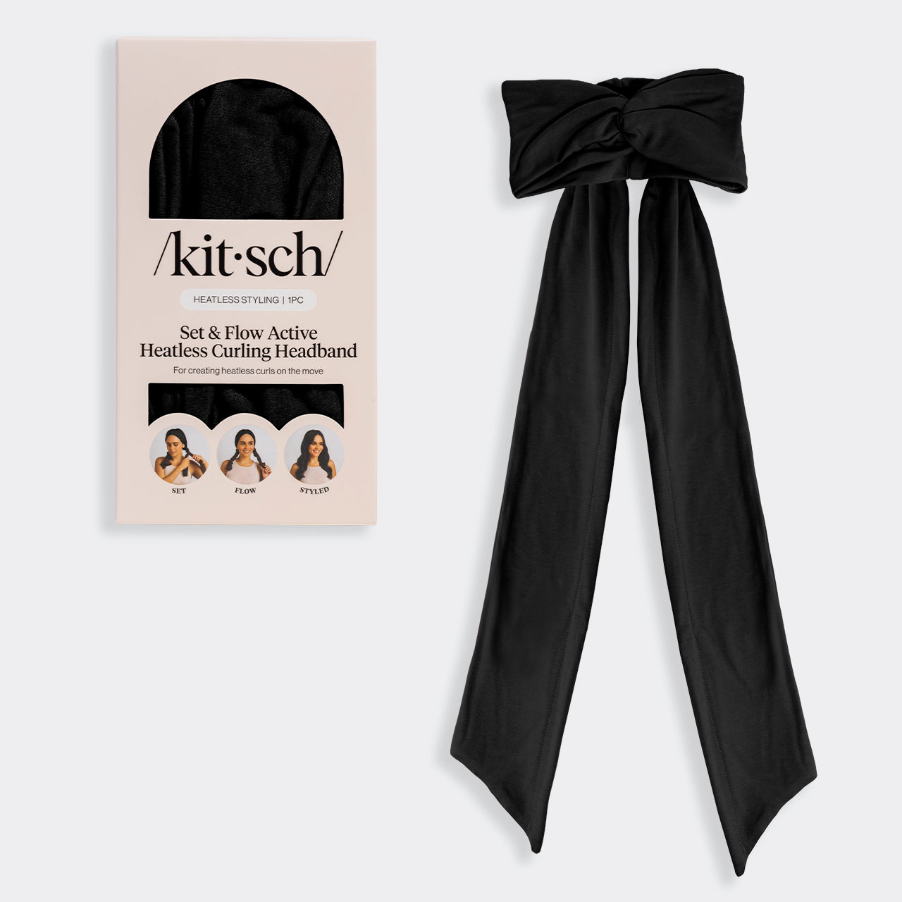 Black Set &amp; Flow Active Curling Headband