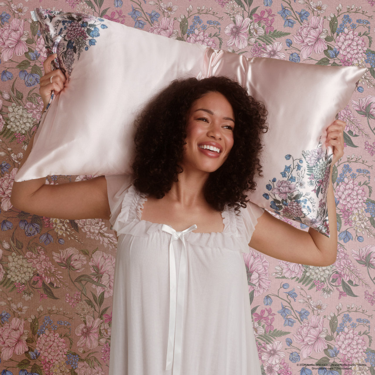 Bridgerton x Kitsch Satin Pillowcase in Wisteria 4 Pack - King