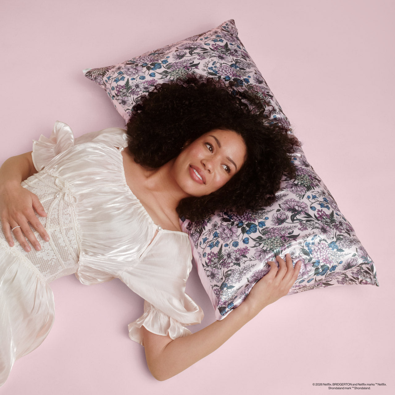 Bridgerton x Kitsch Satin Pillowcase in Wisteria 2 Pack - King