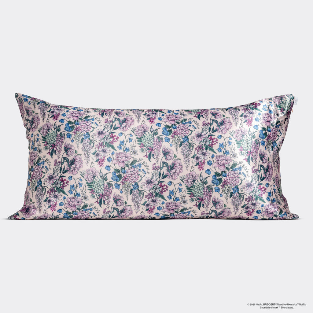 Bridgerton x Kitsch Satin Pillowcase in Wisteria 4 Pack - King