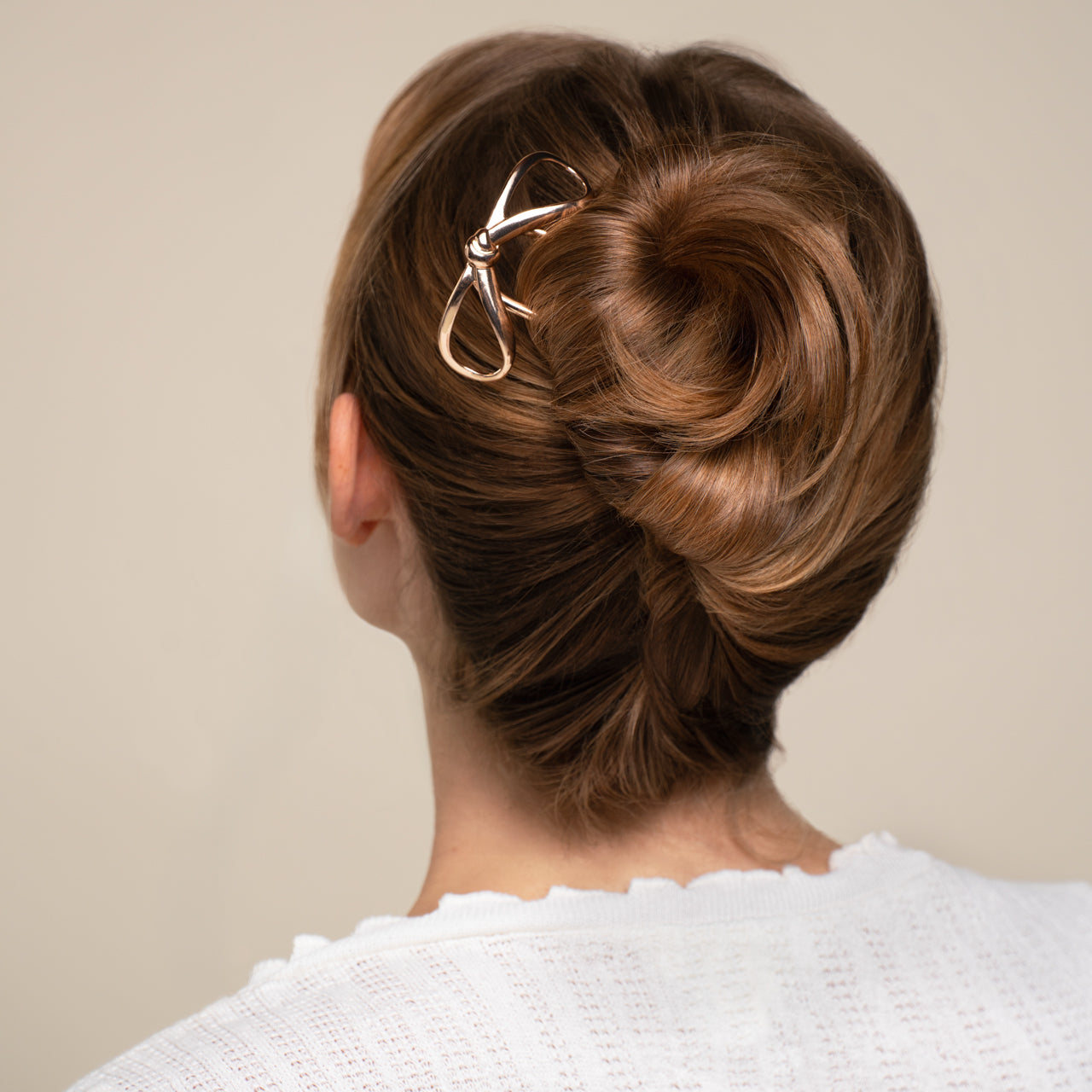 Gold Bow French Hair Pin - Mini