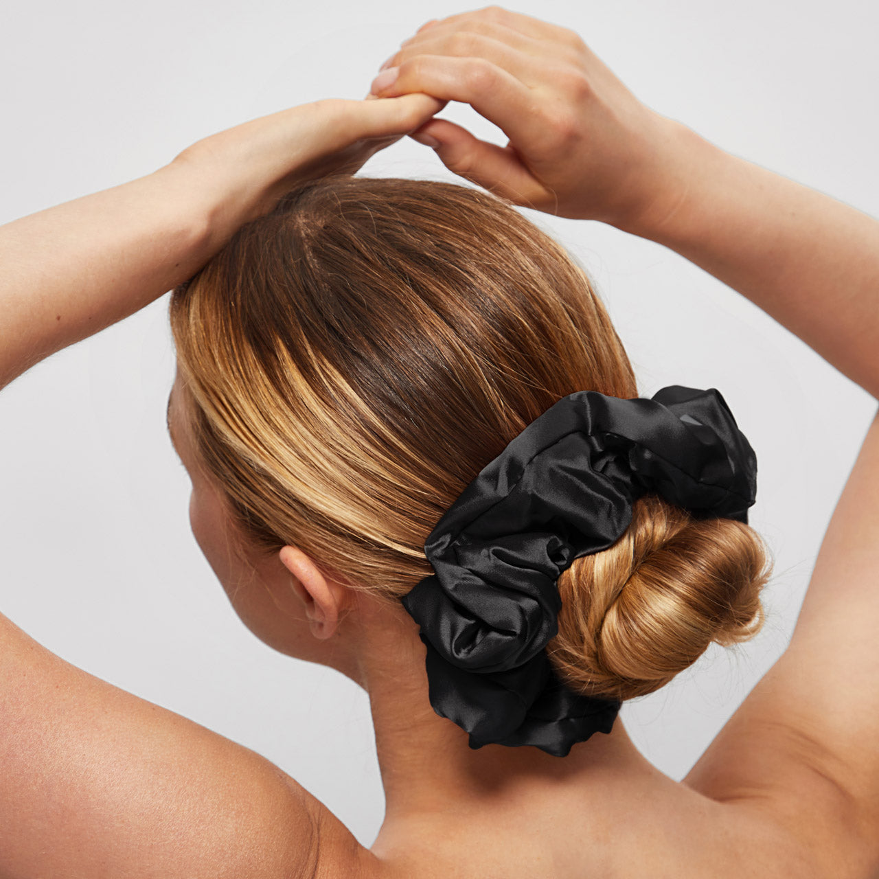 Black Satin Pillow Scrunchies® 4pc Set