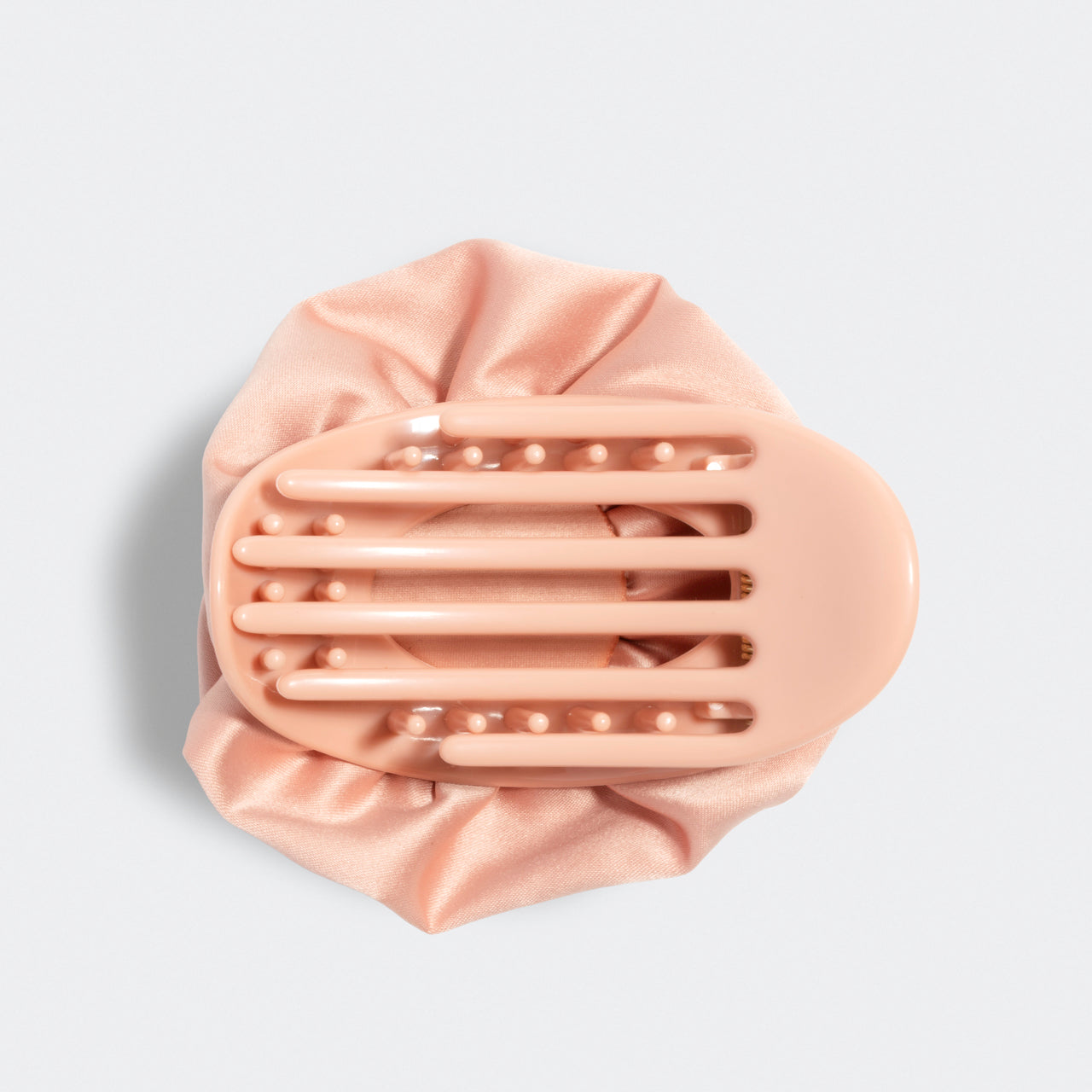 Satin Rosette Flat Cloud Clip in Terracotta - Medium