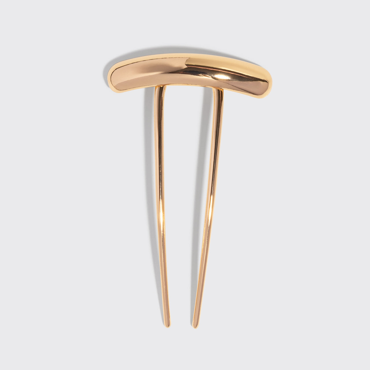 Gold Metal Barrette French Hair Pin - Mini