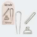 Silver Mini Metal French Hair Pin &amp; Clips Set