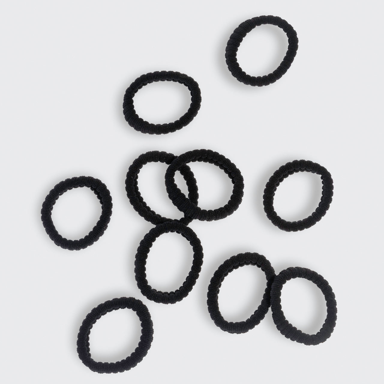 Black Ribbed Hair Elastics