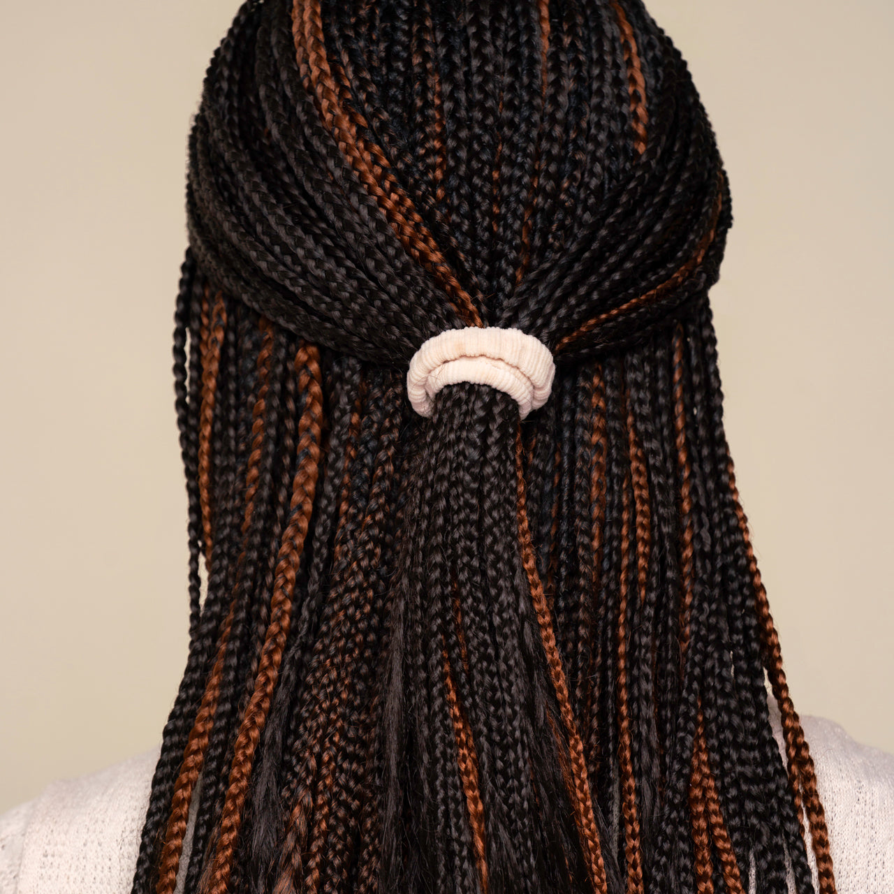Blush Ribbed Hair Elastics