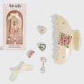 KitschPop™️ Curved Claw Clip &amp; Charms in Pearlized Cream