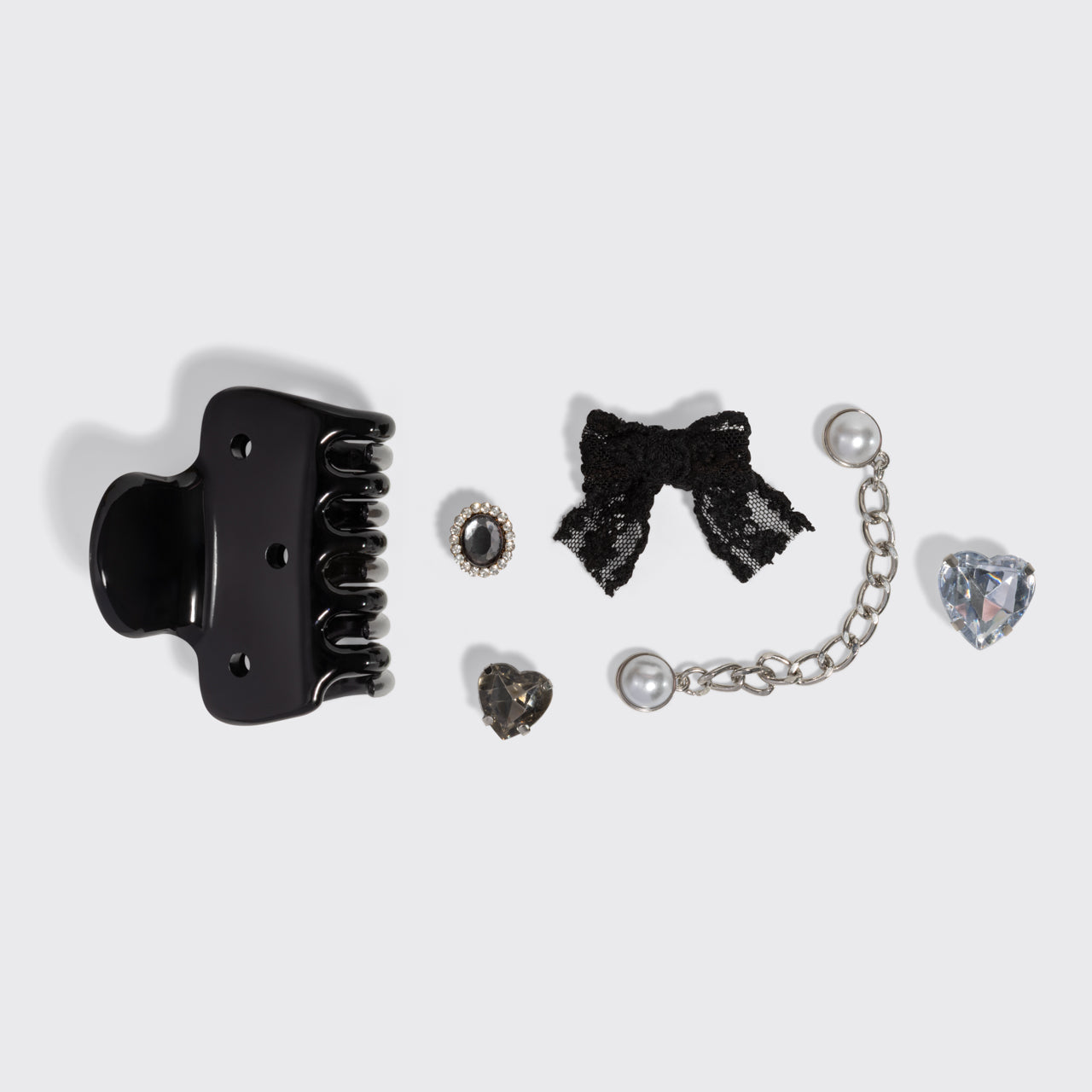 KitschPop™️ Cloud Clip &amp; Charms in Vintage Black