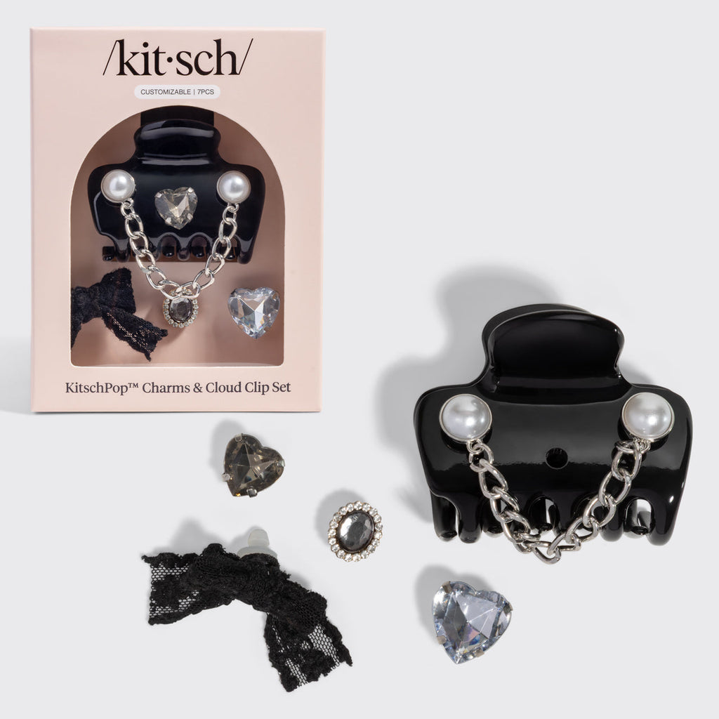 KitschPop™️ Cloud Clip &amp; Charms in Vintage Black