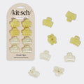 Pearlized Cream &amp; Butter Yellow Jelly Cloud Clips - Mini
