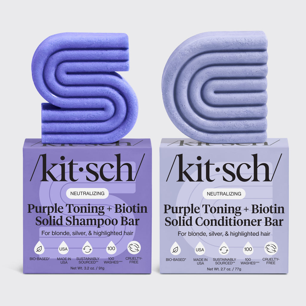 Purple Toning Shampoo &amp; Conditioner Bar Combo for Color-Treated &amp; Grey Hair