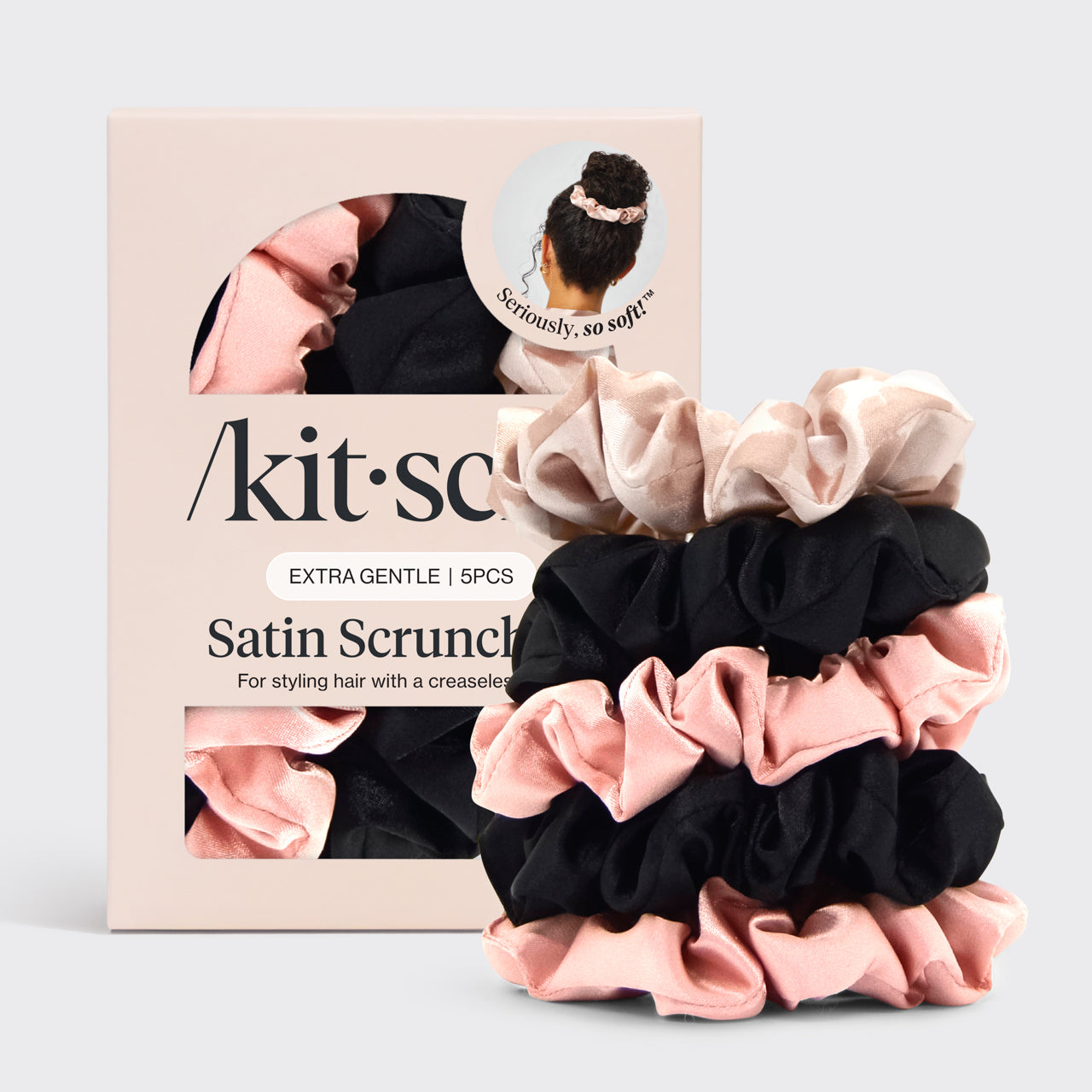 Satin Sleep Scrunchies 5pc Set