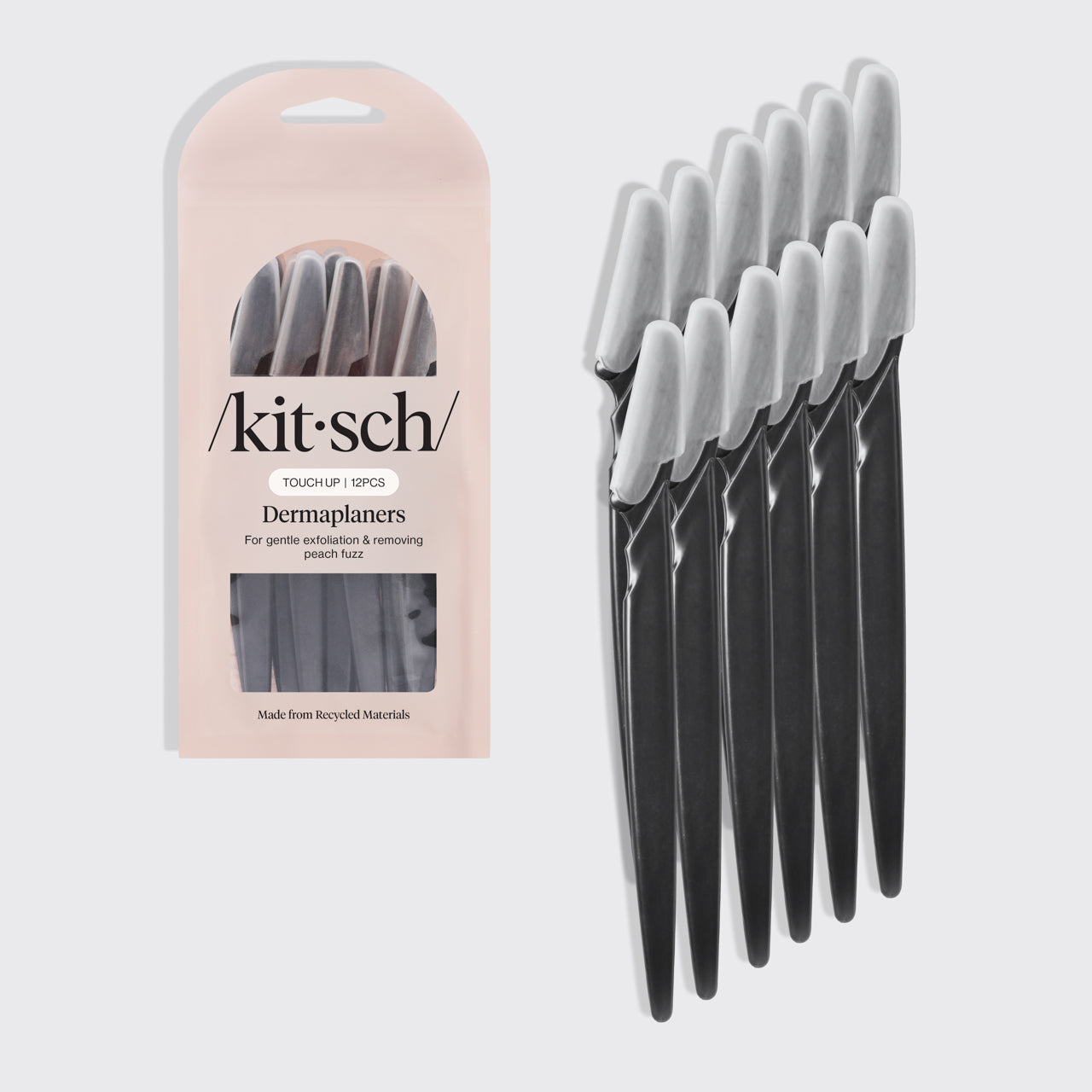 Recycled Plastic Dermaplaners 12pc Set- Black