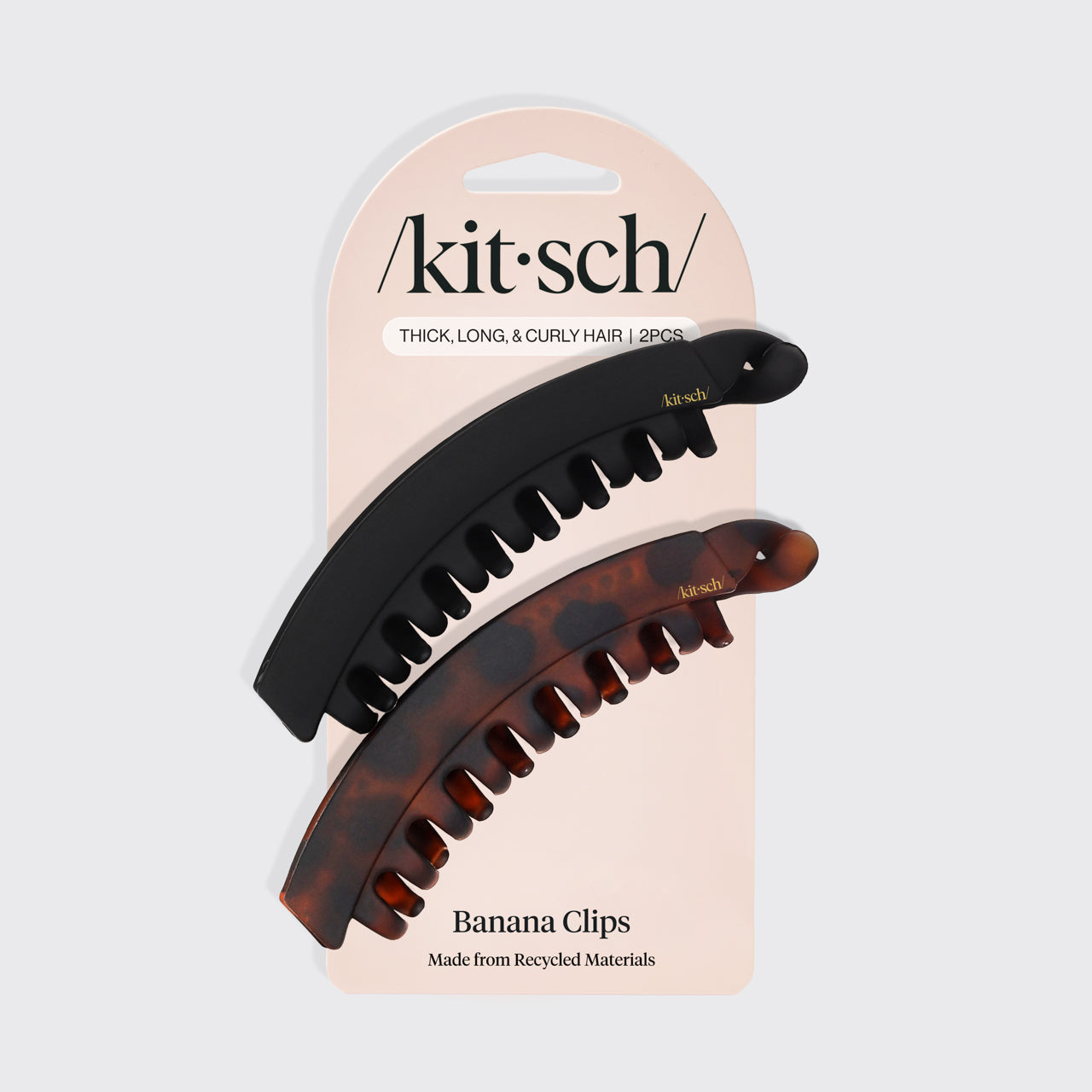 Banana Clip 2pc- Black &amp; Tort