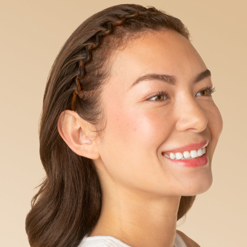 Zig Zag Headband 2pc- Black &amp; Tort
