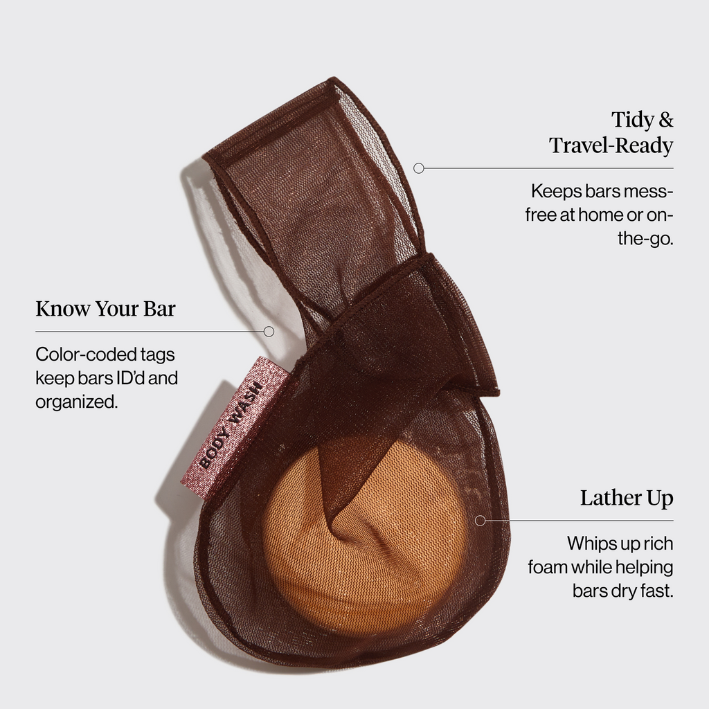 Chocolate Body Wash Bar Bag