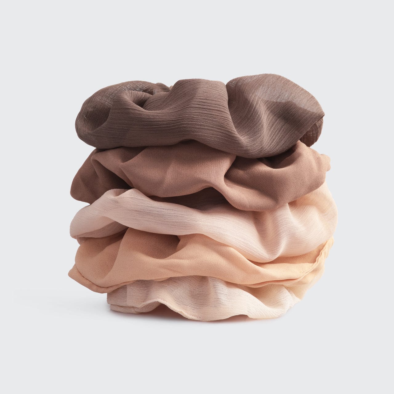 Crepe Scrunchies in Terracotta