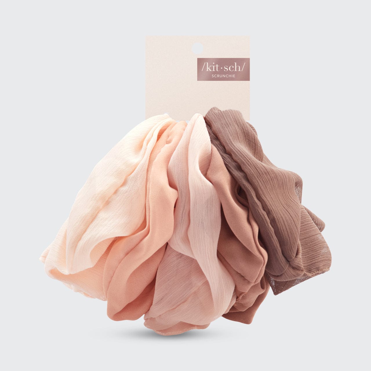 Crepe Scrunchies in Terracotta