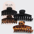 Black &amp; Tort Matte Claw Clips 2pc Set - Oversized
