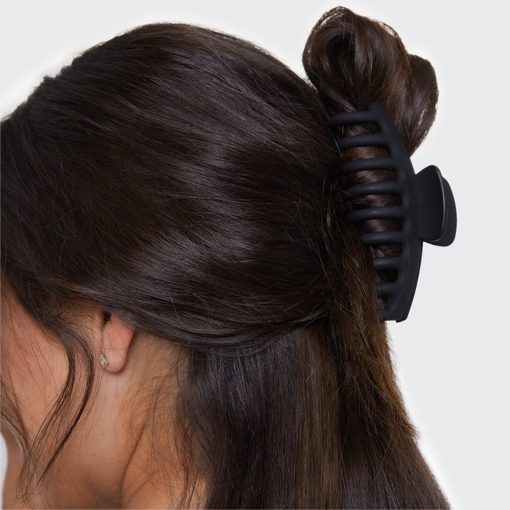Black &amp; Tort Matte Claw Clips 2pc Set - Oversized