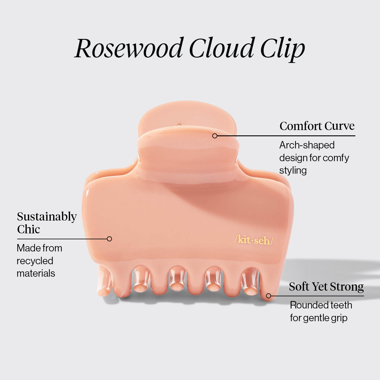 Rosewood Cloud Claw Clip