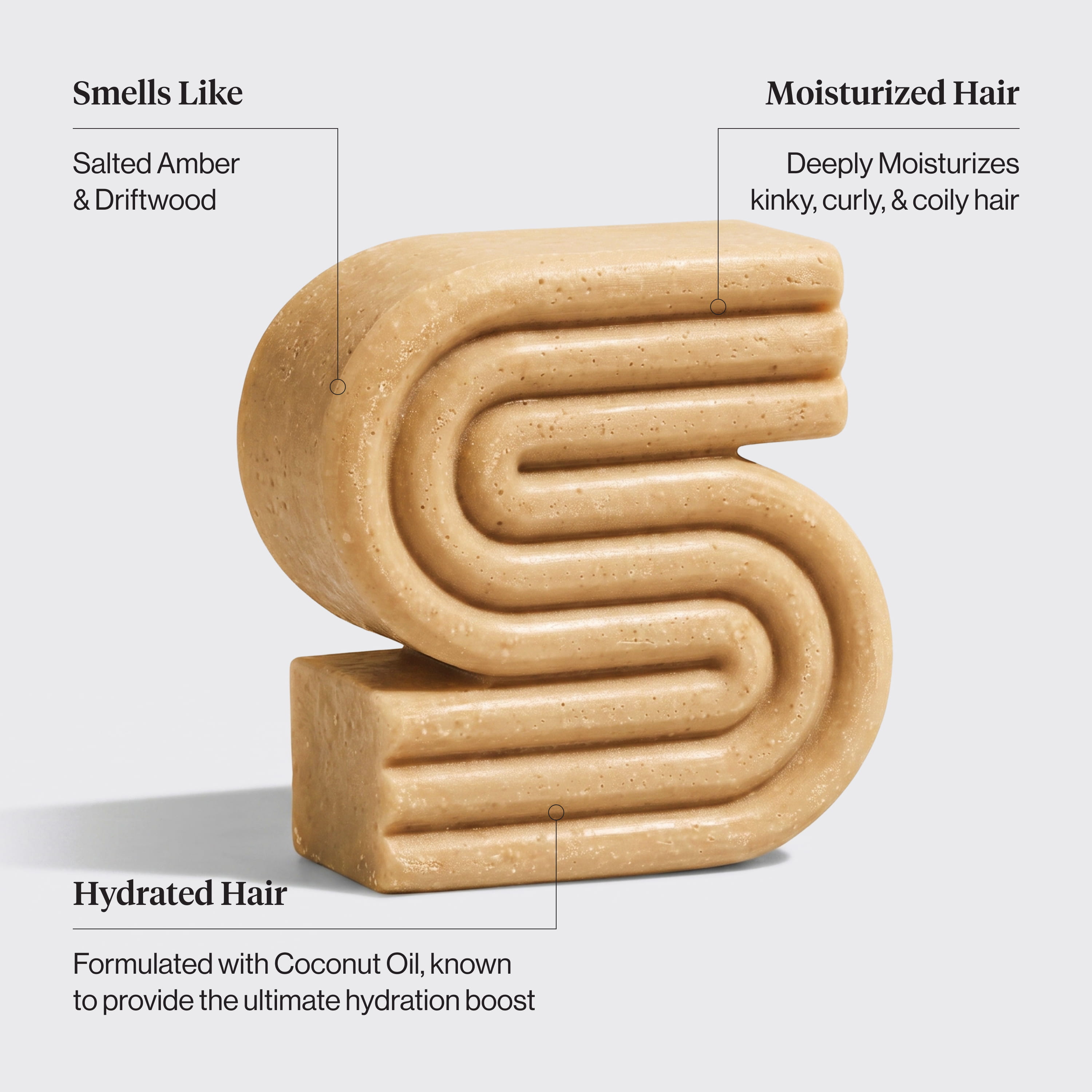 Coconut Oil Shampoo &amp; Conditioner Bar Combo for Dry Damaged Hair