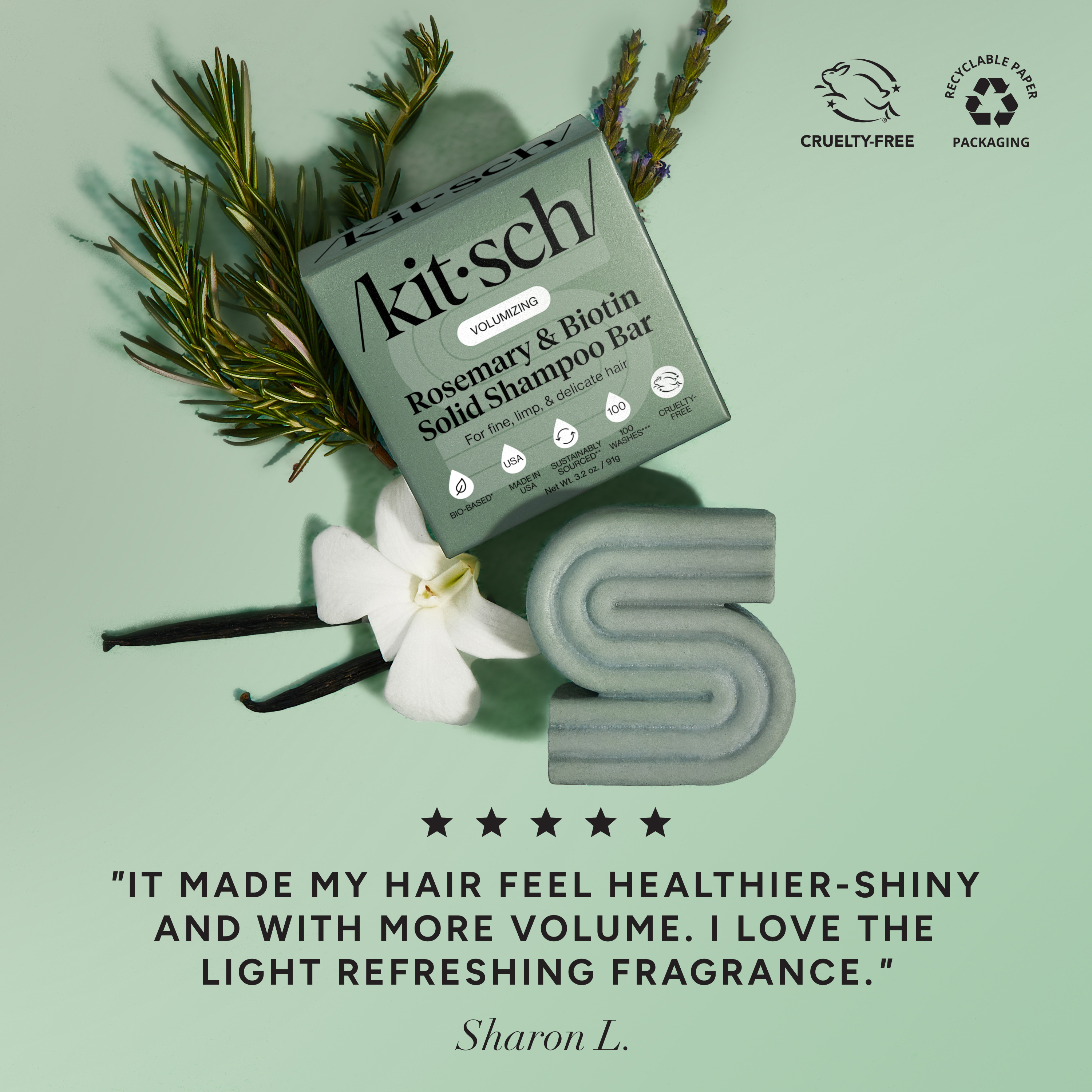 Rosemary &amp; Biotin Volumizing Shampoo Bar