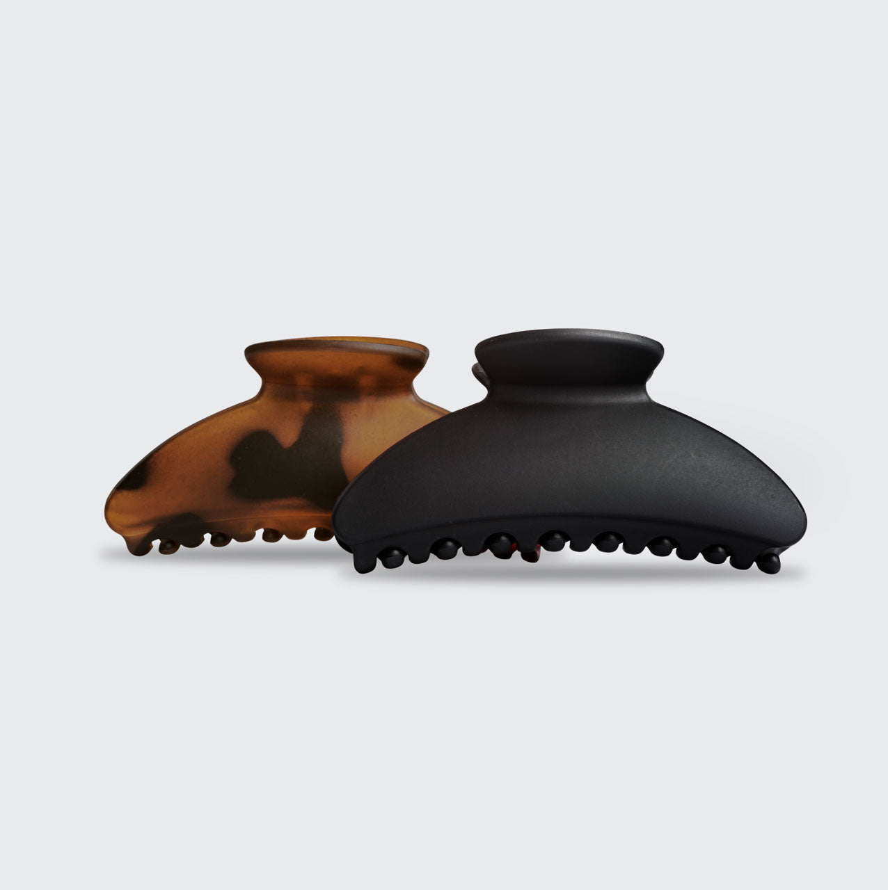 Black &amp; Tort Curved Claw Clips 2pc Set - Medium