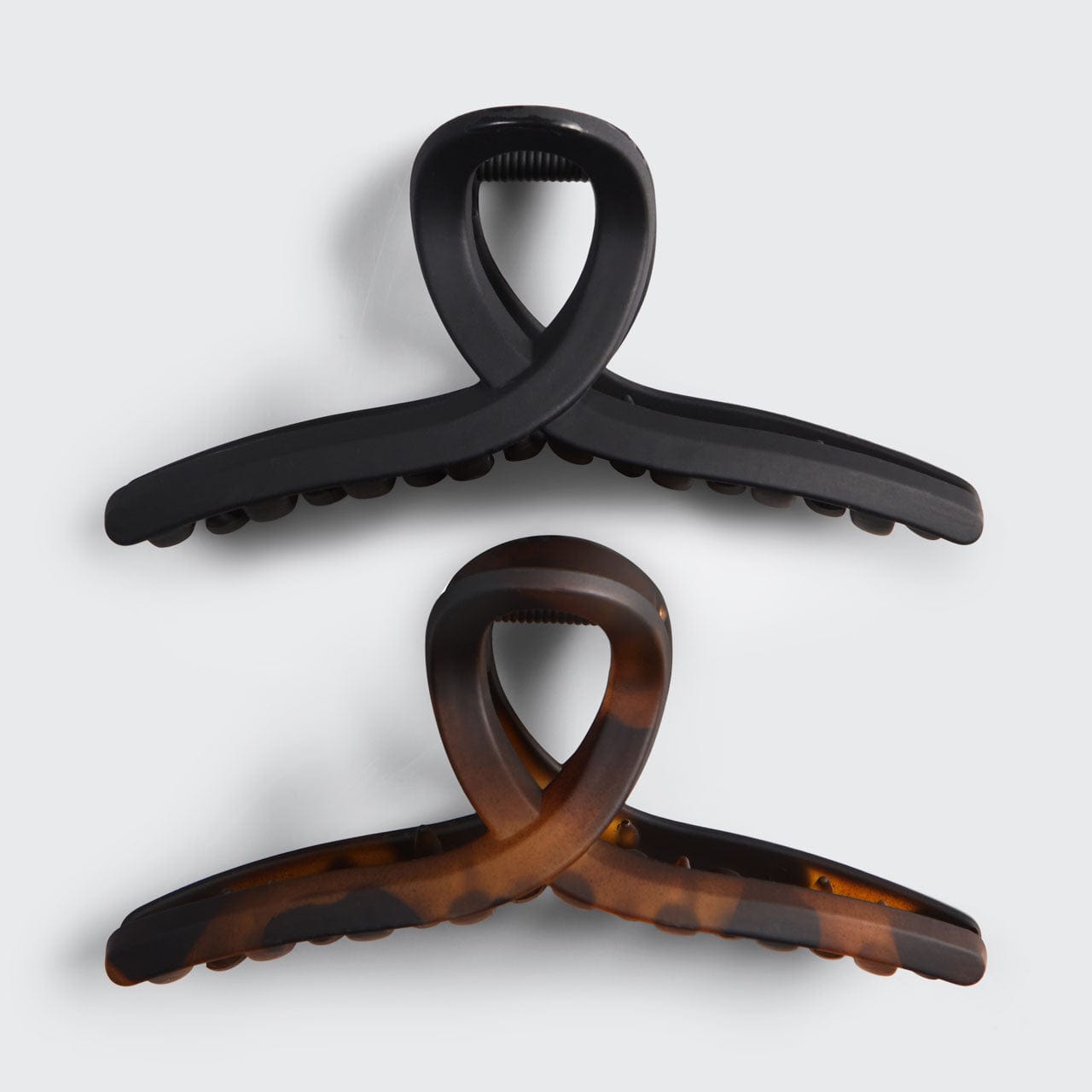 Black &amp; Tort Loop Claw Clips 2pc Set - Large