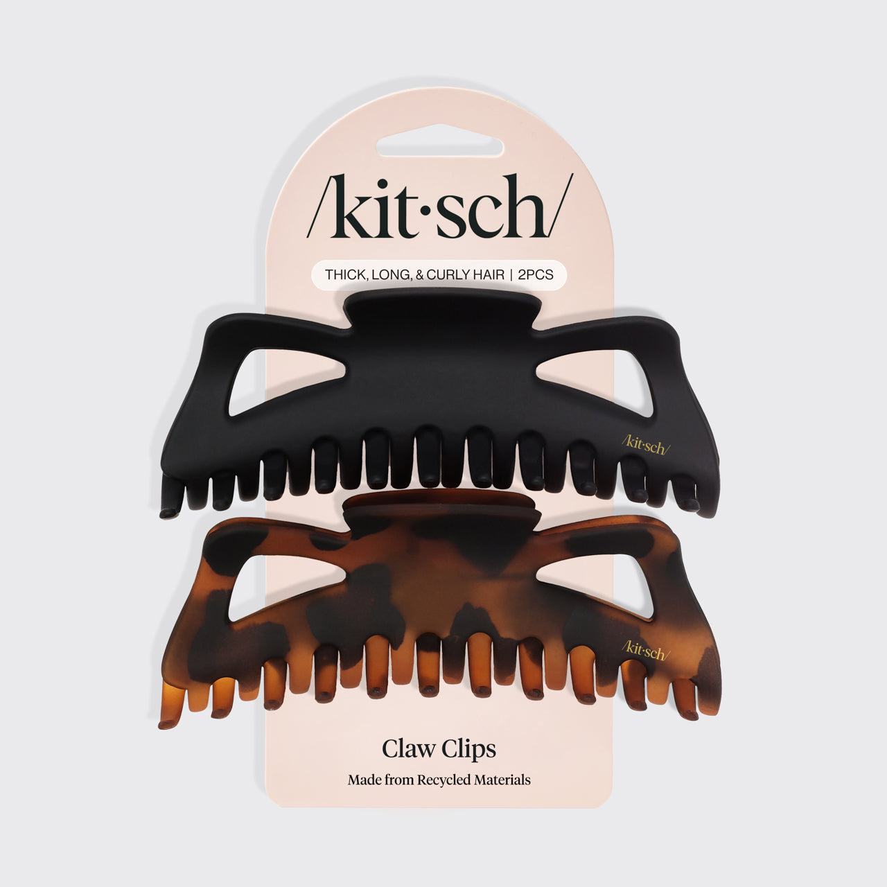 Black &amp; Tort Classic Claw Clips 2pc Set - Jumbo