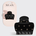 Black Rhinestone Cloud Claw Clip