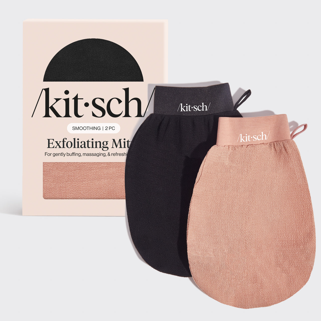 Black &amp; Terracota Exfoliating Gloves 2pc Set