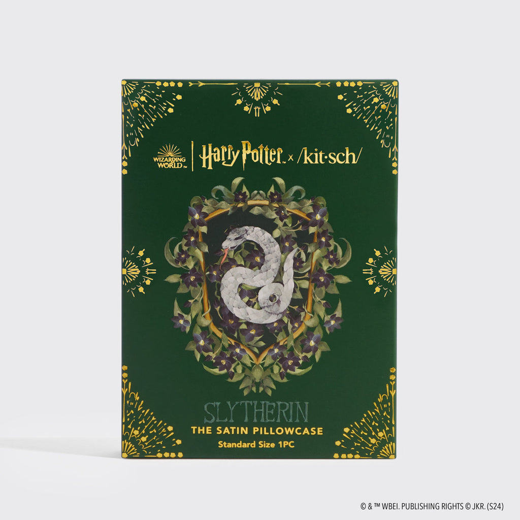 Kitsch x Harry Potter Satin Pillowcase in Slytherin