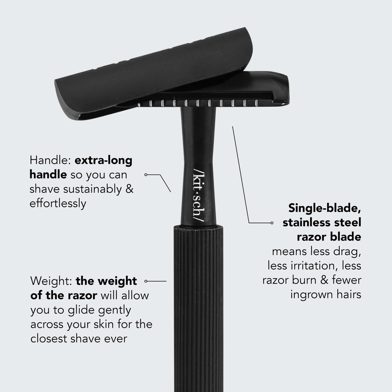 Safety Razor &amp; Shave Butter Bundle - Black