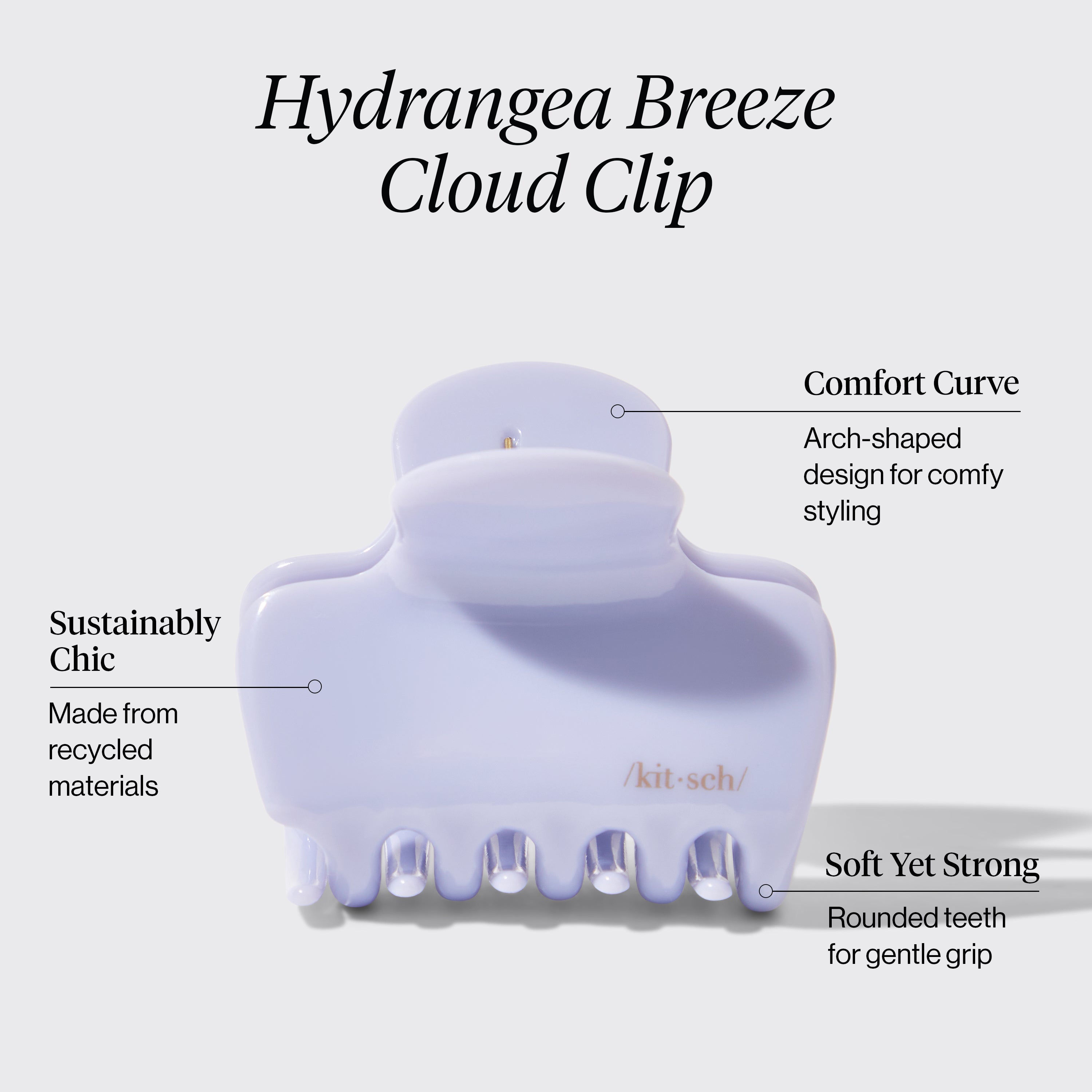 Hydrangea Breeze Cloud Claw Clip - Medium