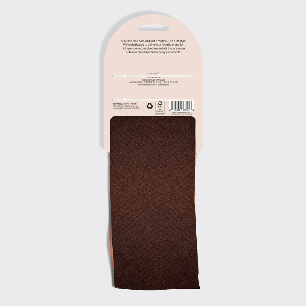 Rosewood Wide Twist Headbands 2pc Set