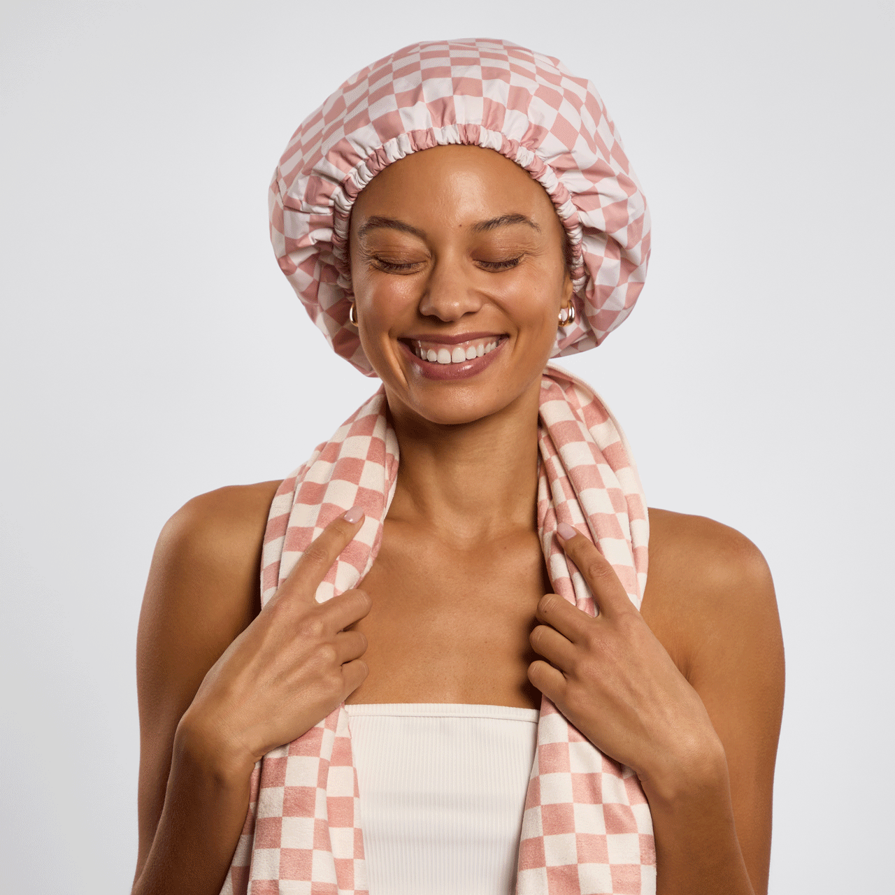 Flexi Shower Cap &amp; XL Hair Towel 2pc Set