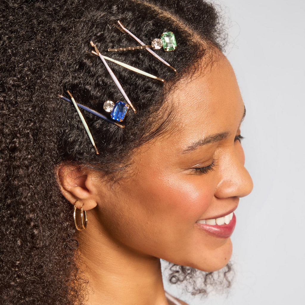 Garden Bouquet Cloud &amp; Gem Bobby Pins 8pc Set