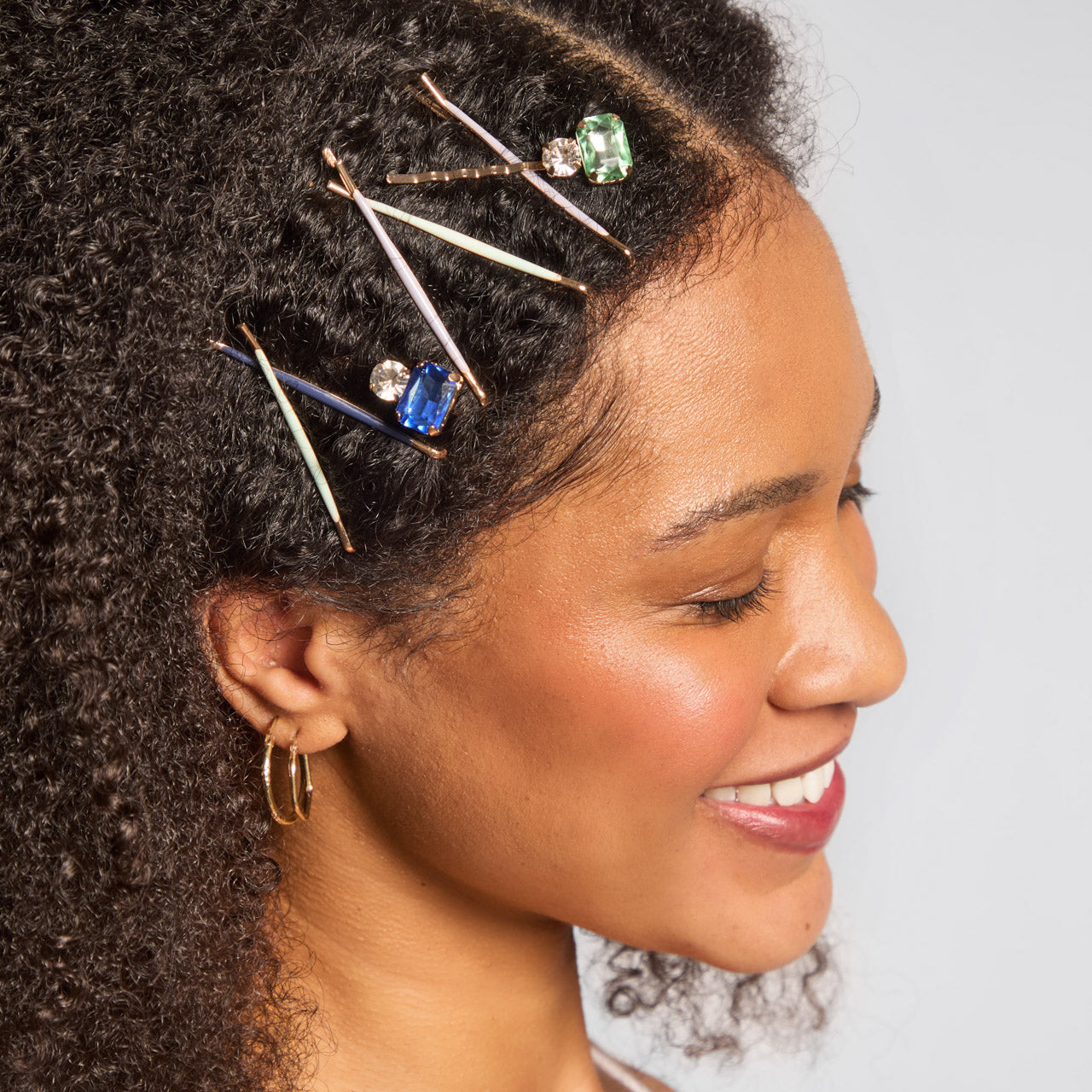 Garden Bouquet Cloud &amp; Gem Bobby Pins 8pc Set