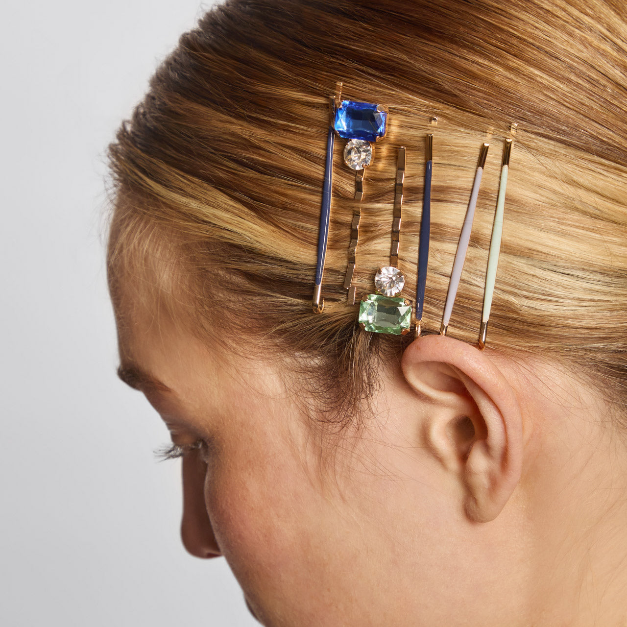 Garden Bouquet Cloud &amp; Gem Bobby Pins 8pc Set